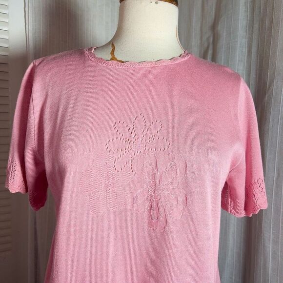 Alfred Dunner | Women’s | Blouse | Petite XL | Vintage Bubblegum Pink Top - Picture 2 of 5